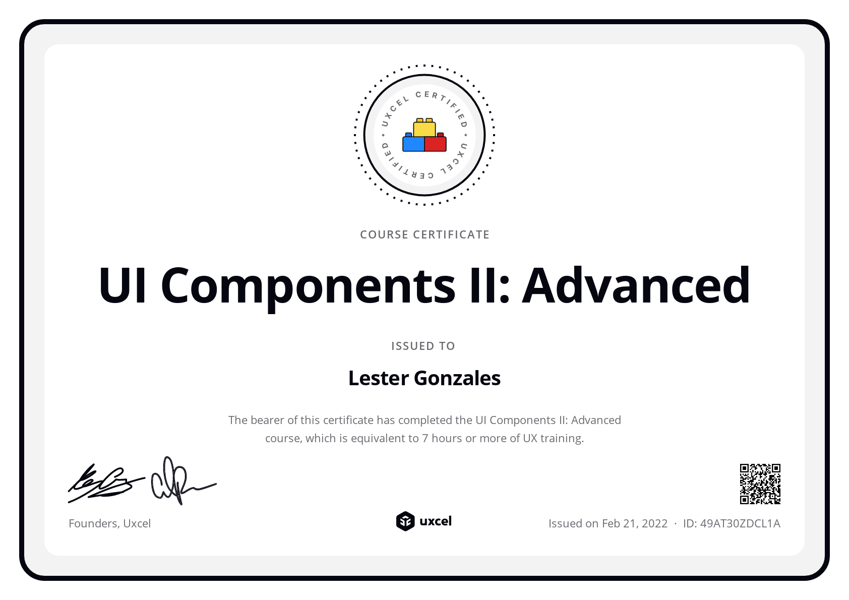 Lester's certificate